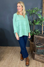 Carmela Cotton Top Sage Green Sage Green - Carmela Cotton Top Sage Green