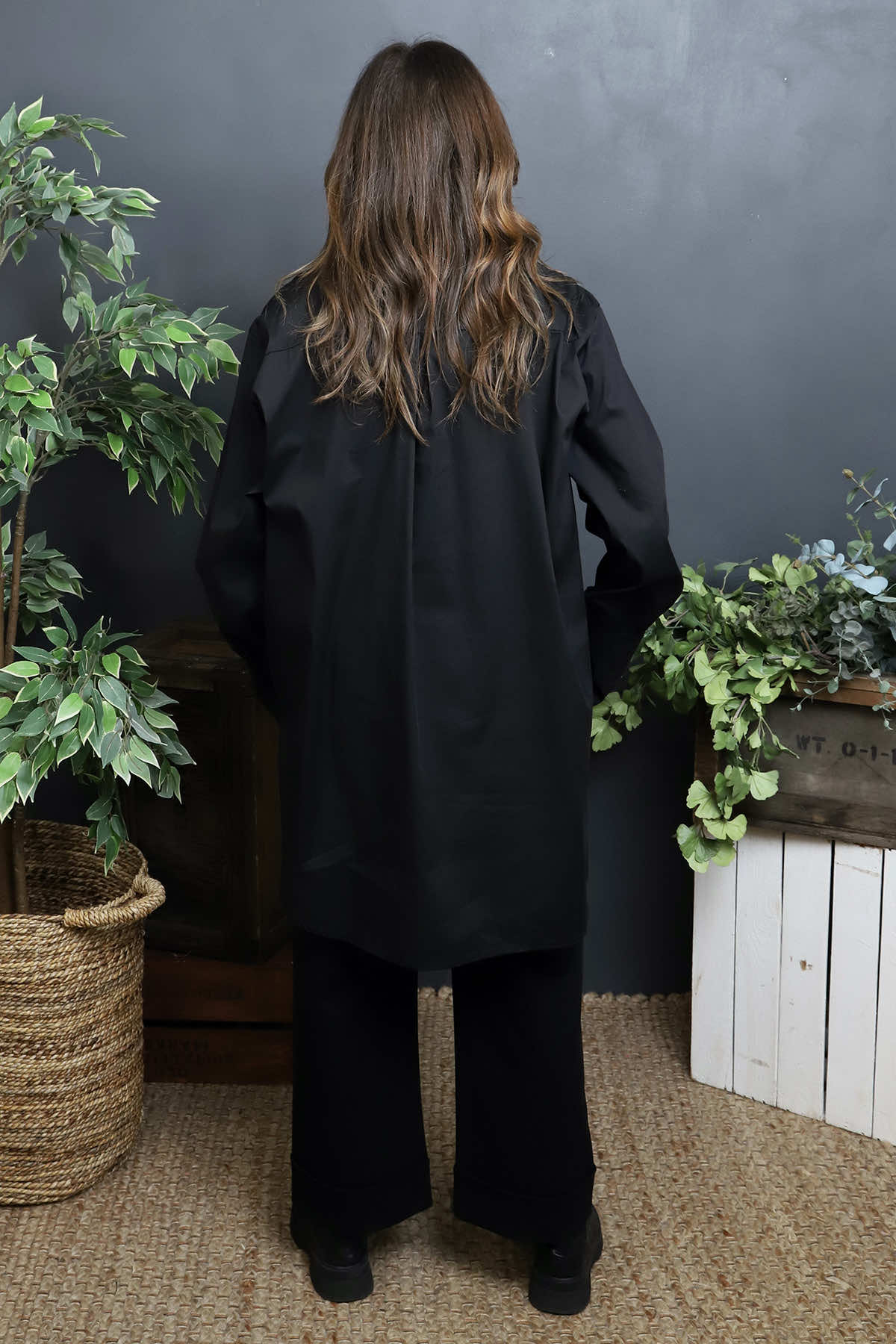 Natalie Cotton Shirt Black