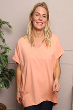Porthcurno Tie Back Cotton Top Orange Orange - Porthcurno Tie Back Cotton Top Orange