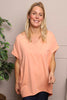 Porthcurno Tie Back Cotton Top Orange