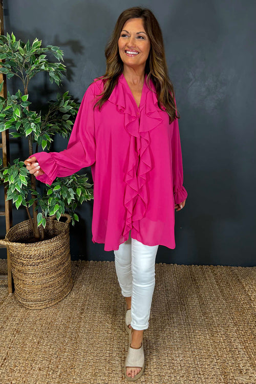 Dorota Shirt Tunic Fuchsia