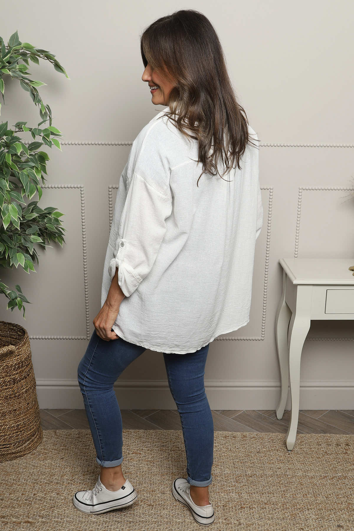 Anisha Cotton Shirt White