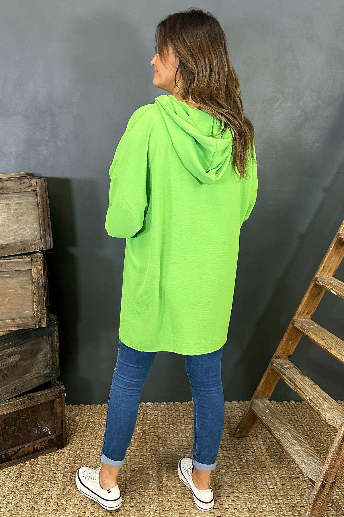 Jada Hooded Top Lime