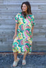 Zuri Psychedelic Print Dress Emerald