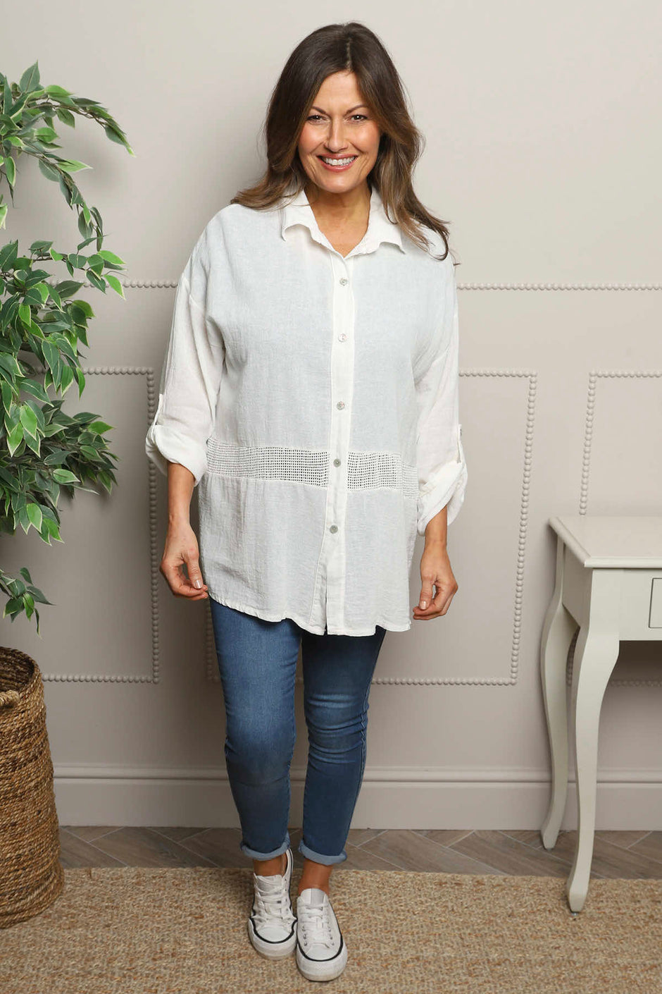Anisha Cotton Shirt White