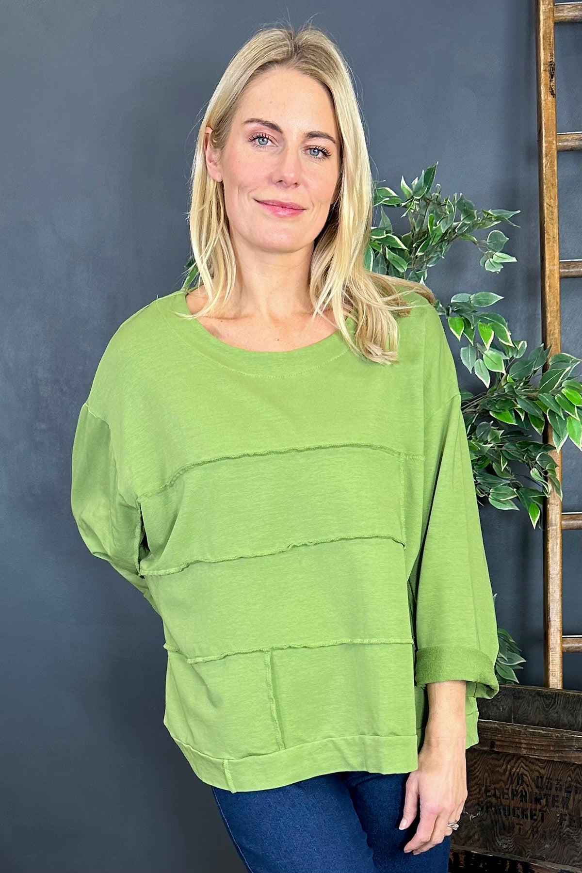 Carmela Cotton Top Green