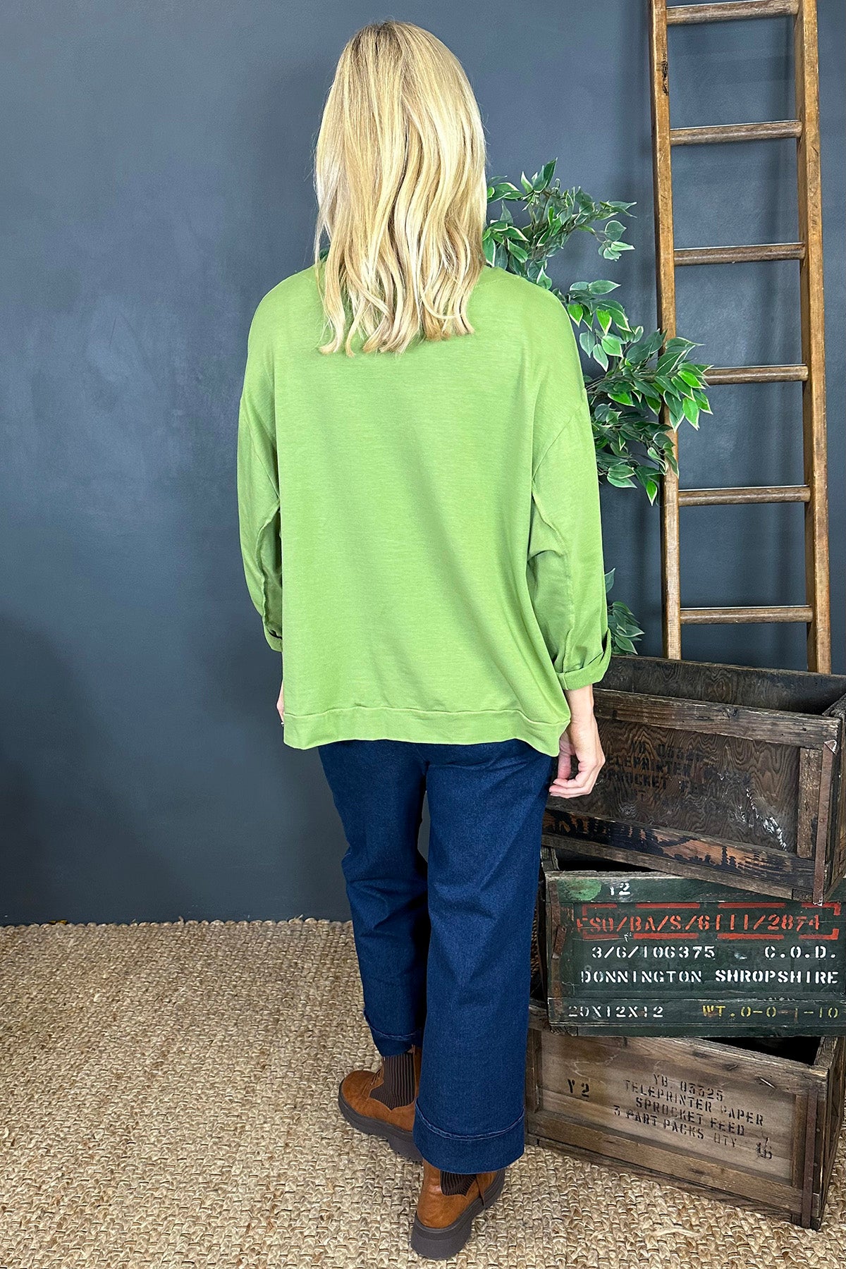 Carmela Cotton Top Green