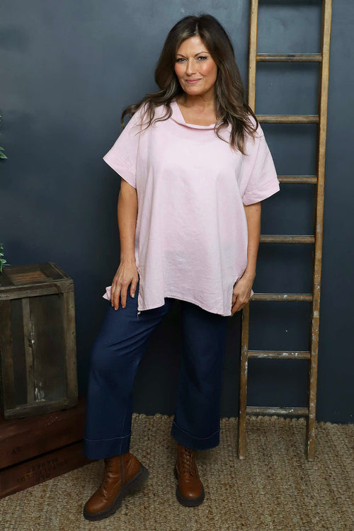 Baines Linen Top Pink - Image 2