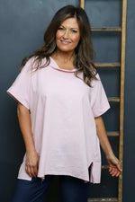 Baines Linen Top Pink Pink - Baines Linen Top Pink