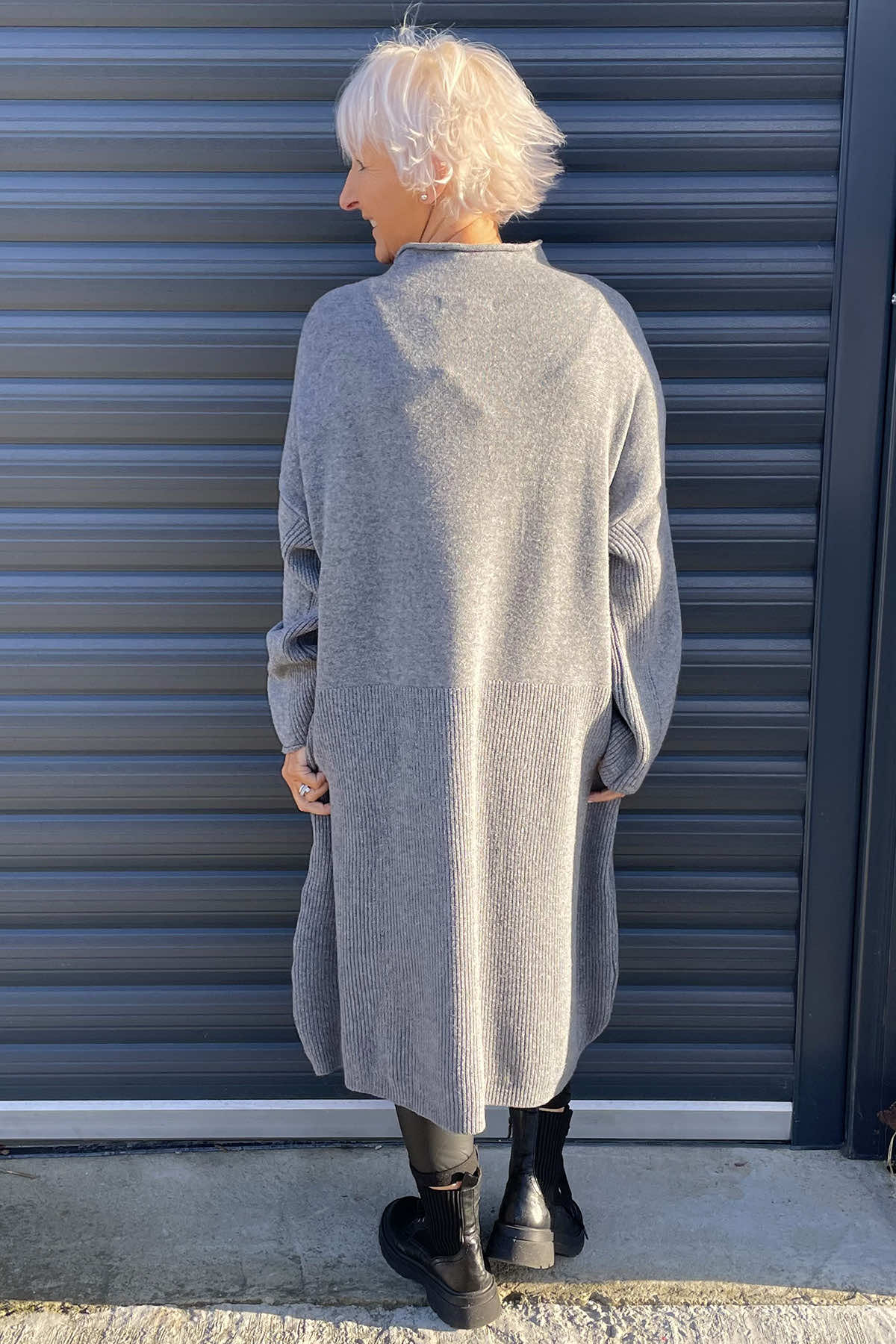 Natalia Knitted Dress Mid Grey