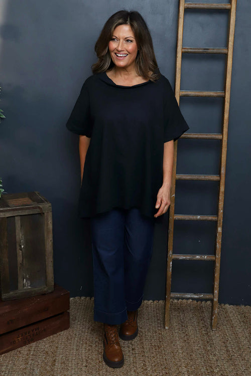 Baines Linen Top Black - Image 2