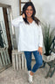 Briella V-Neck Cotton Top White