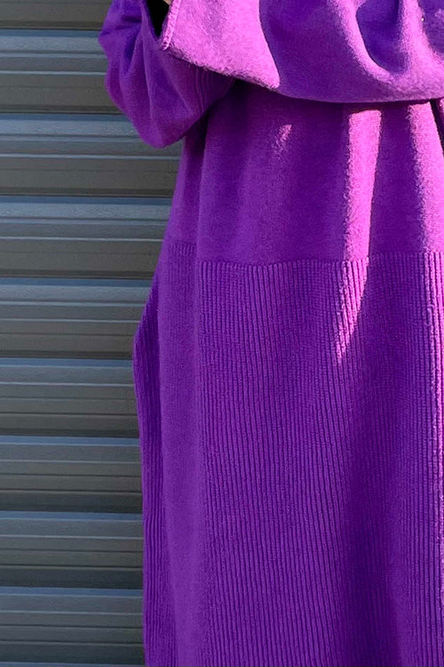 Natalia Knitted Dress Purple - Image 3