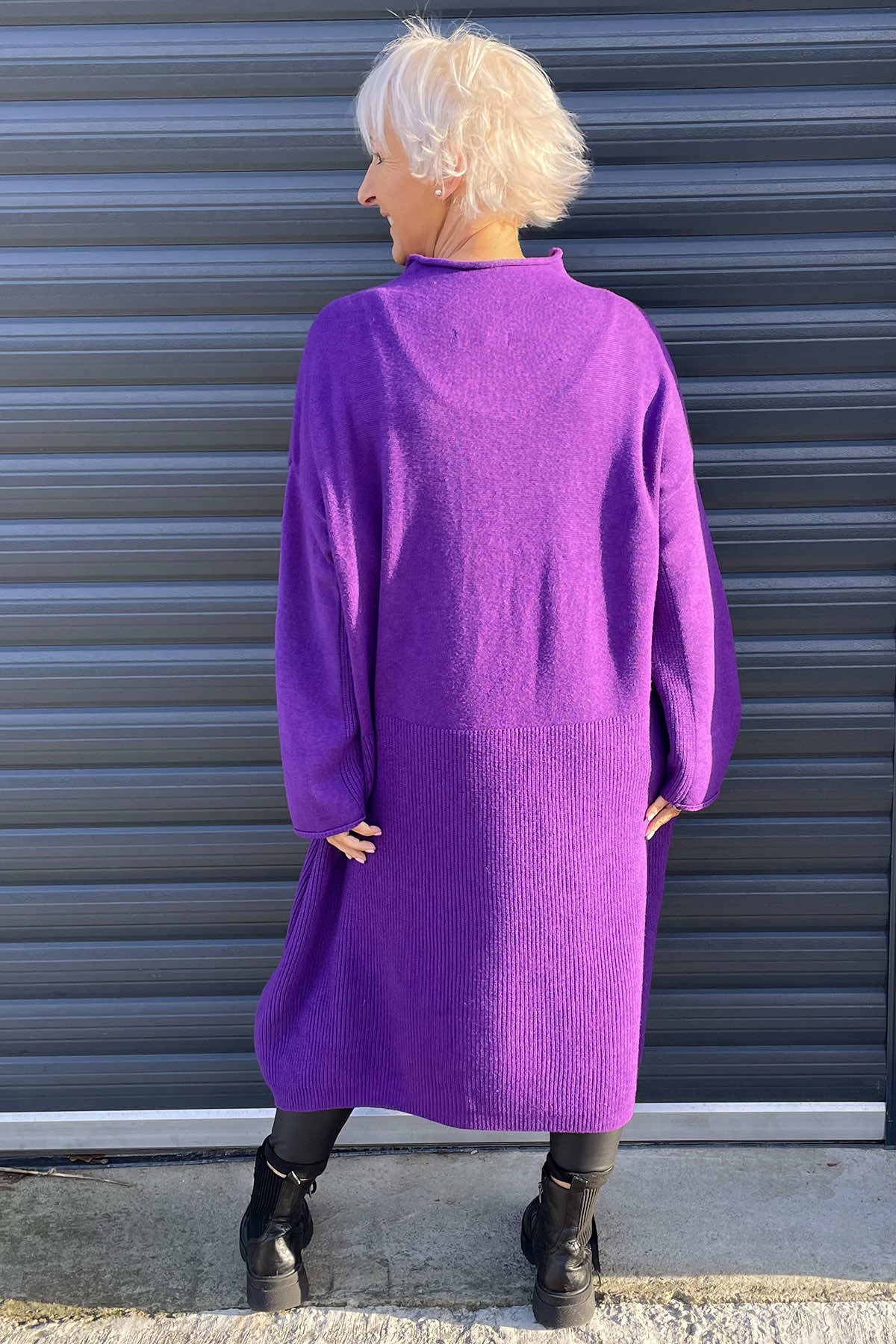 Natalia Knitted Dress Purple