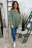 Briella V-Neck Cotton Top Khaki