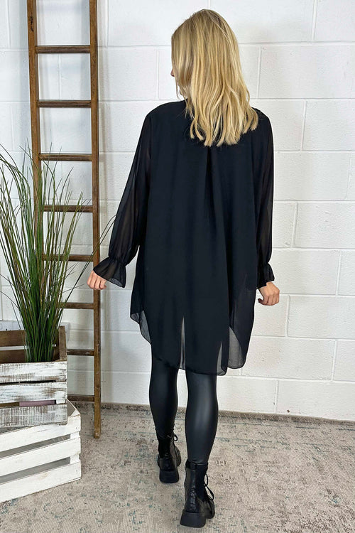 Dorota Shirt Tunic Black - Image 4