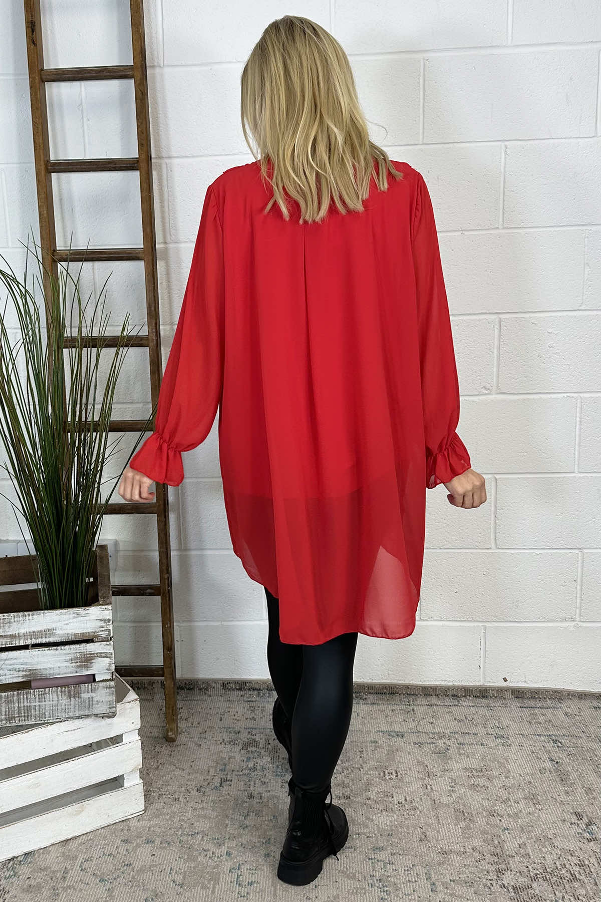 Dorota Shirt Tunic Red