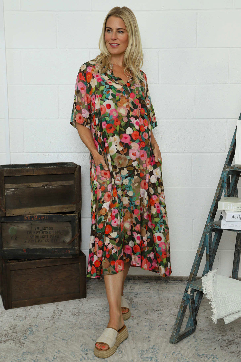 Andretta Print Dress Cocoa