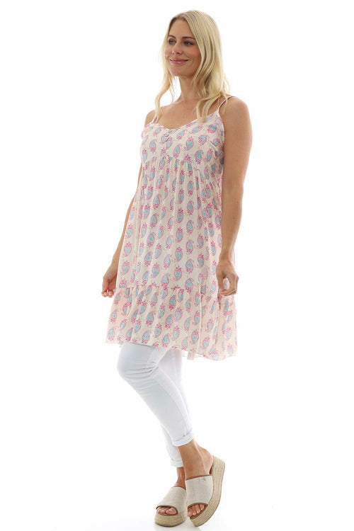 Linetta Print Dress Fuchsia - Image 4