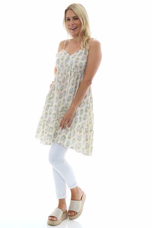 Linetta Print Dress Khaki - Image 5