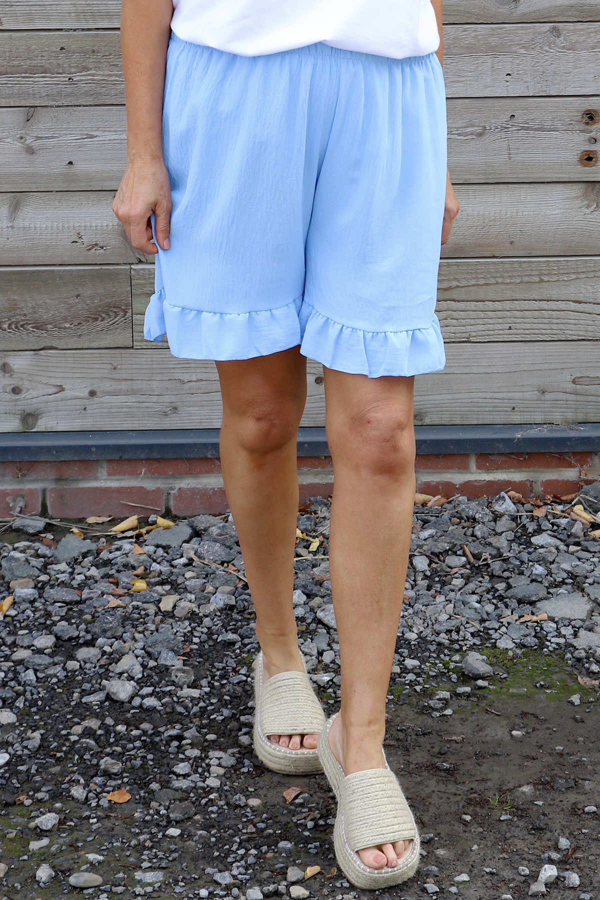 Stellina Frill Shorts Powder Blue
