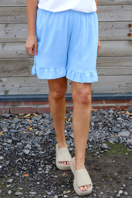 Stellina Frill Shorts Powder Blue - Image 3
