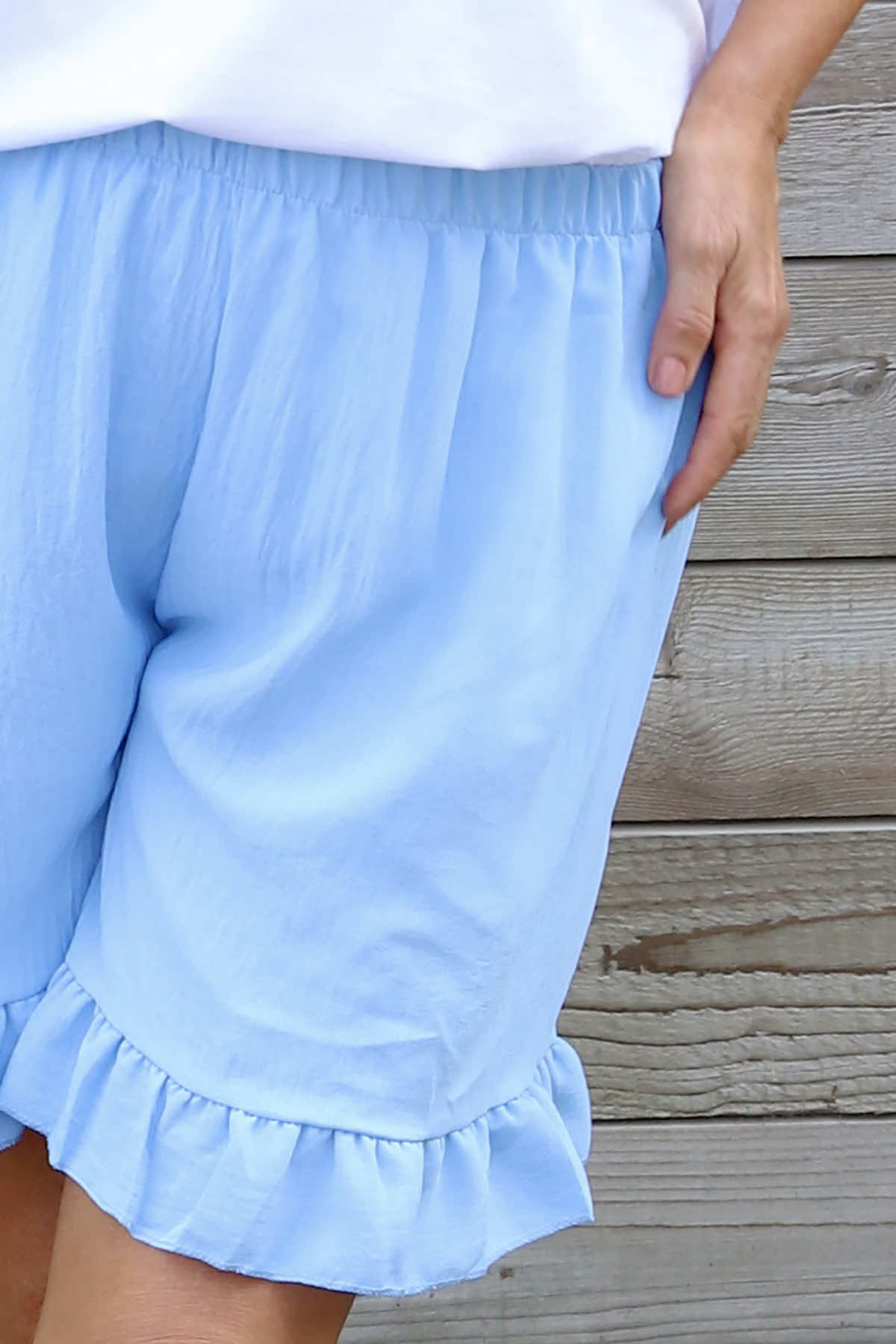 Stellina Frill Shorts Powder Blue