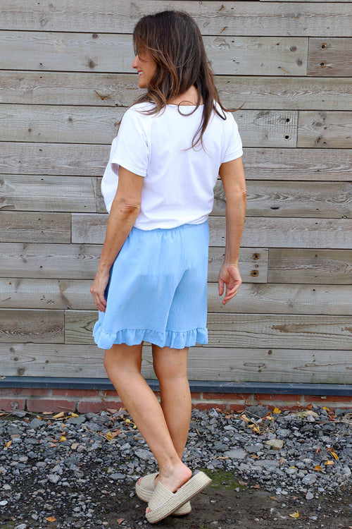 Stellina Frill Shorts Powder Blue - Image 5