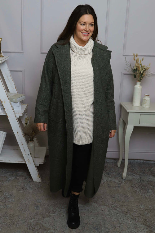 Romilly Polo Neck Knitted Jumper Stone - Image 2