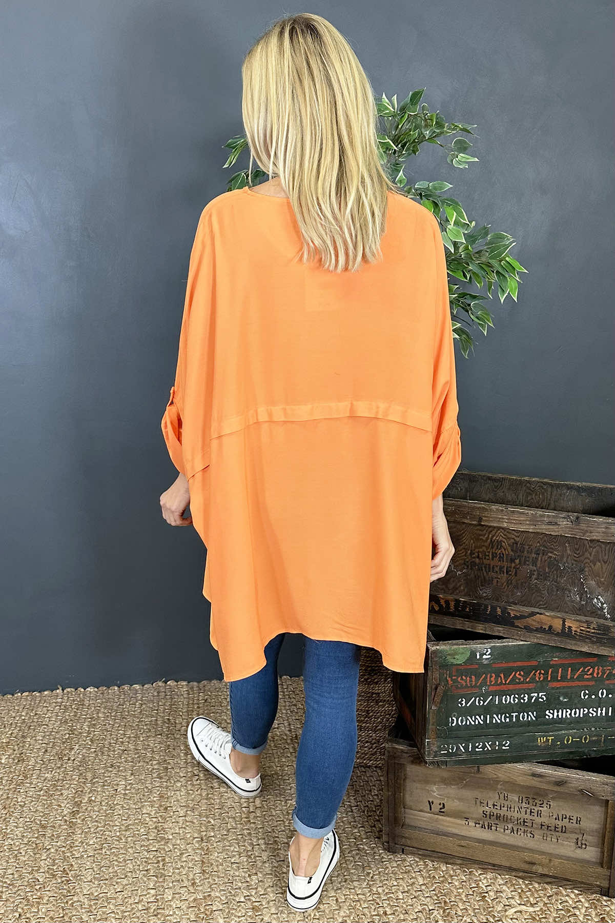 Angelica Oversized Top Orange