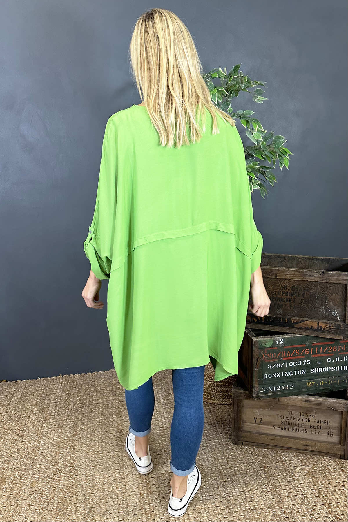 Angelica Oversized Top Green