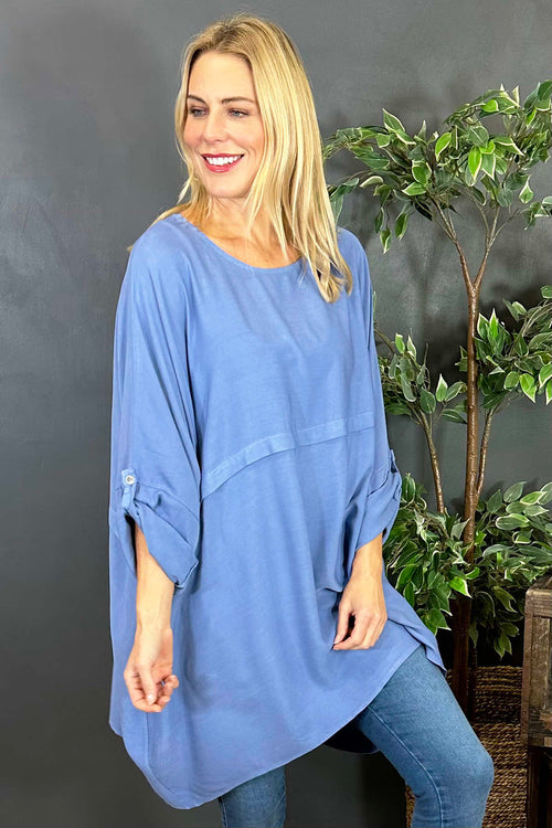 Angelica Oversized Top Blue - Image 2