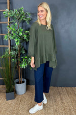 Bronte Cord Panel Top Khaki Khaki - Bronte Cord Panel Top Khaki