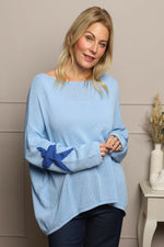 Alfano Cotton Star Knit Jumper Powder Blue Powder Blue - Alfano Cotton Star Knit Jumper Powder Blue