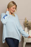 Alfano Cotton Star Knit Jumper Light Blue