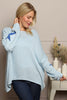 Alfano Cotton Star Knit Jumper Light Blue