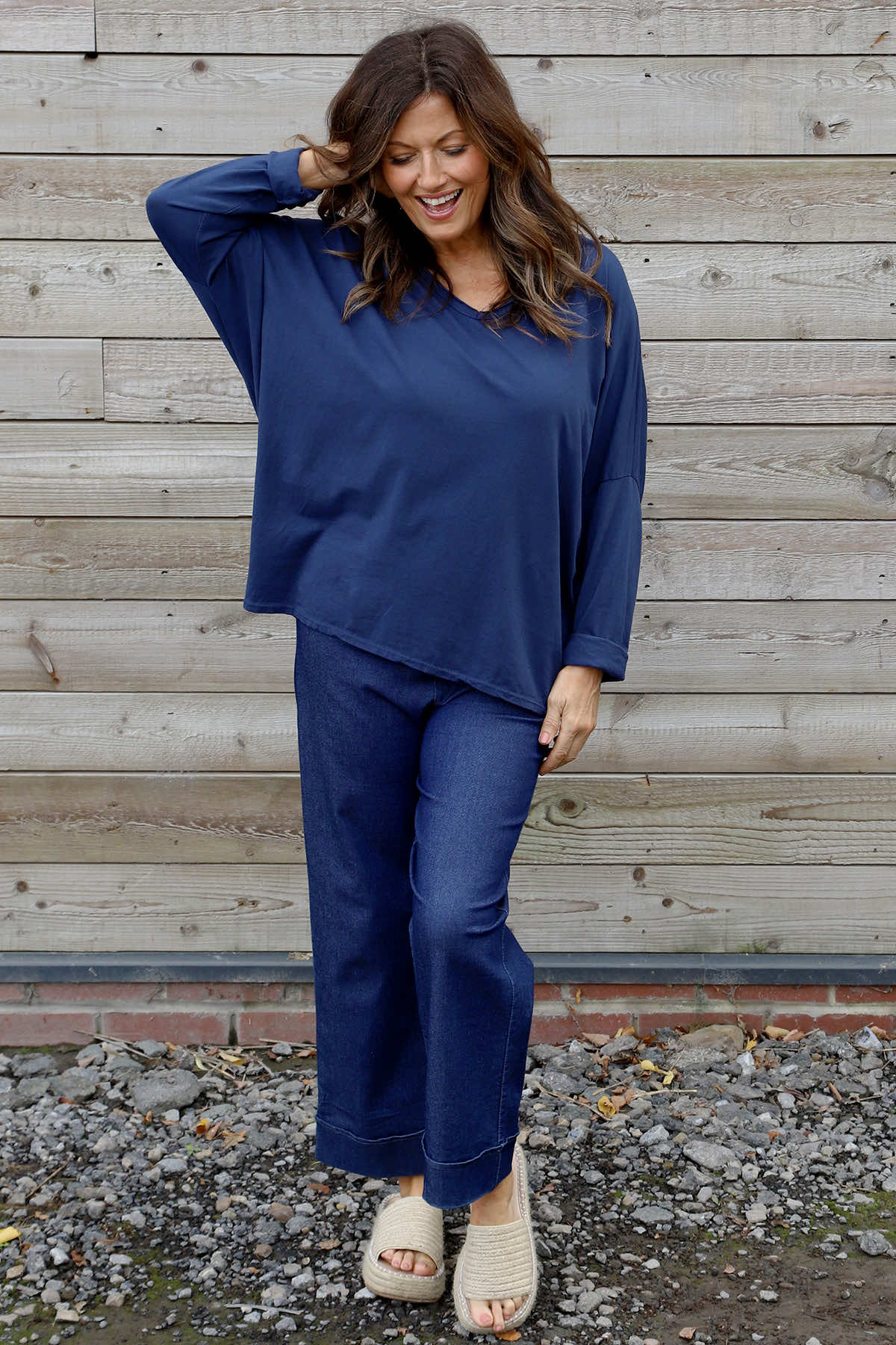Briony Cotton Top Navy