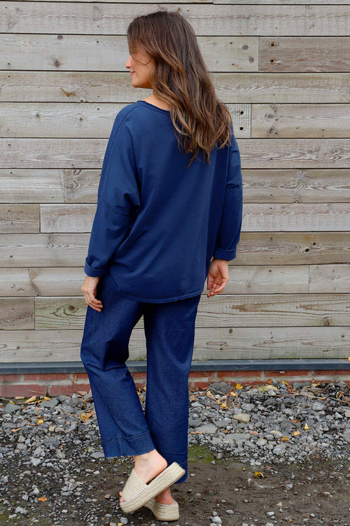 Briony Cotton Top Navy - Image 4