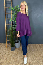 Bronte Cord Panel Top Purple Purple - Bronte Cord Panel Top Purple