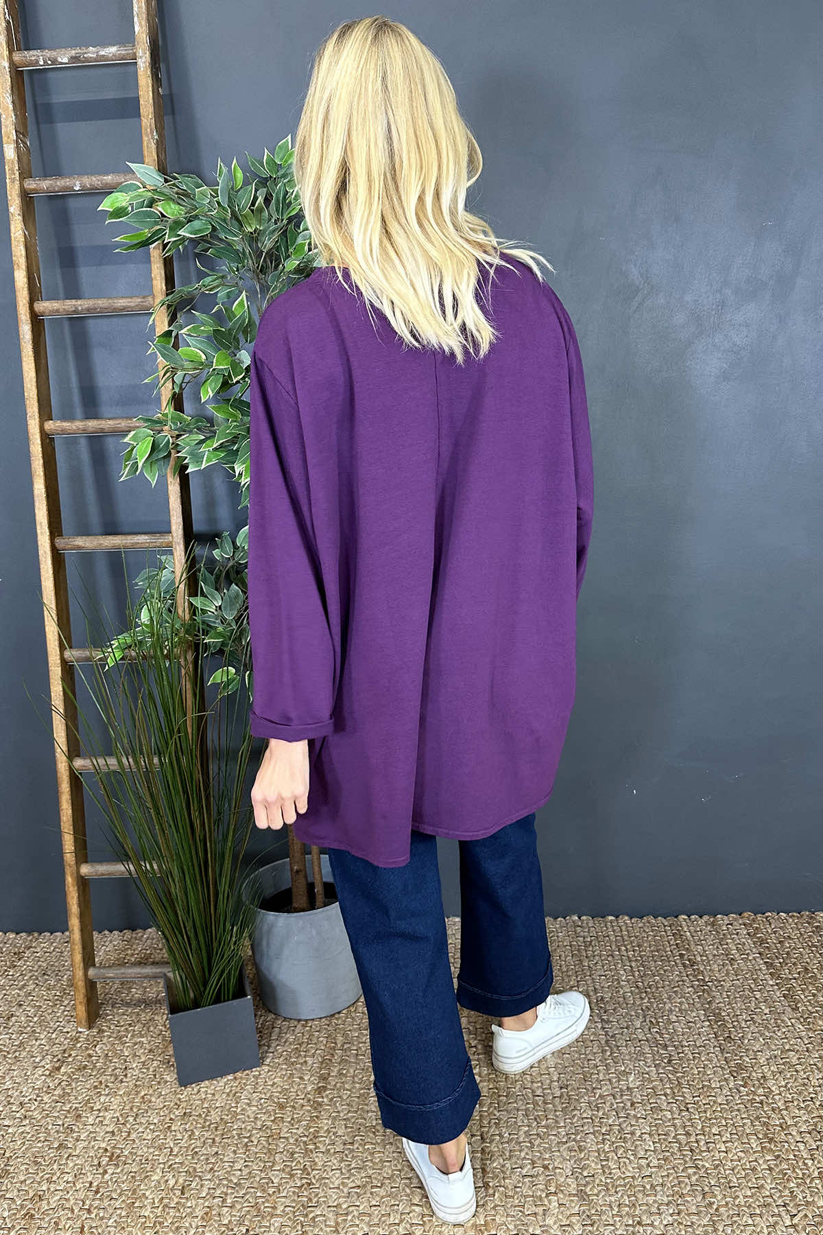 Bronte Cord Panel Top Purple