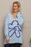 Roxanna Flower Knitted Jumper Light Blue