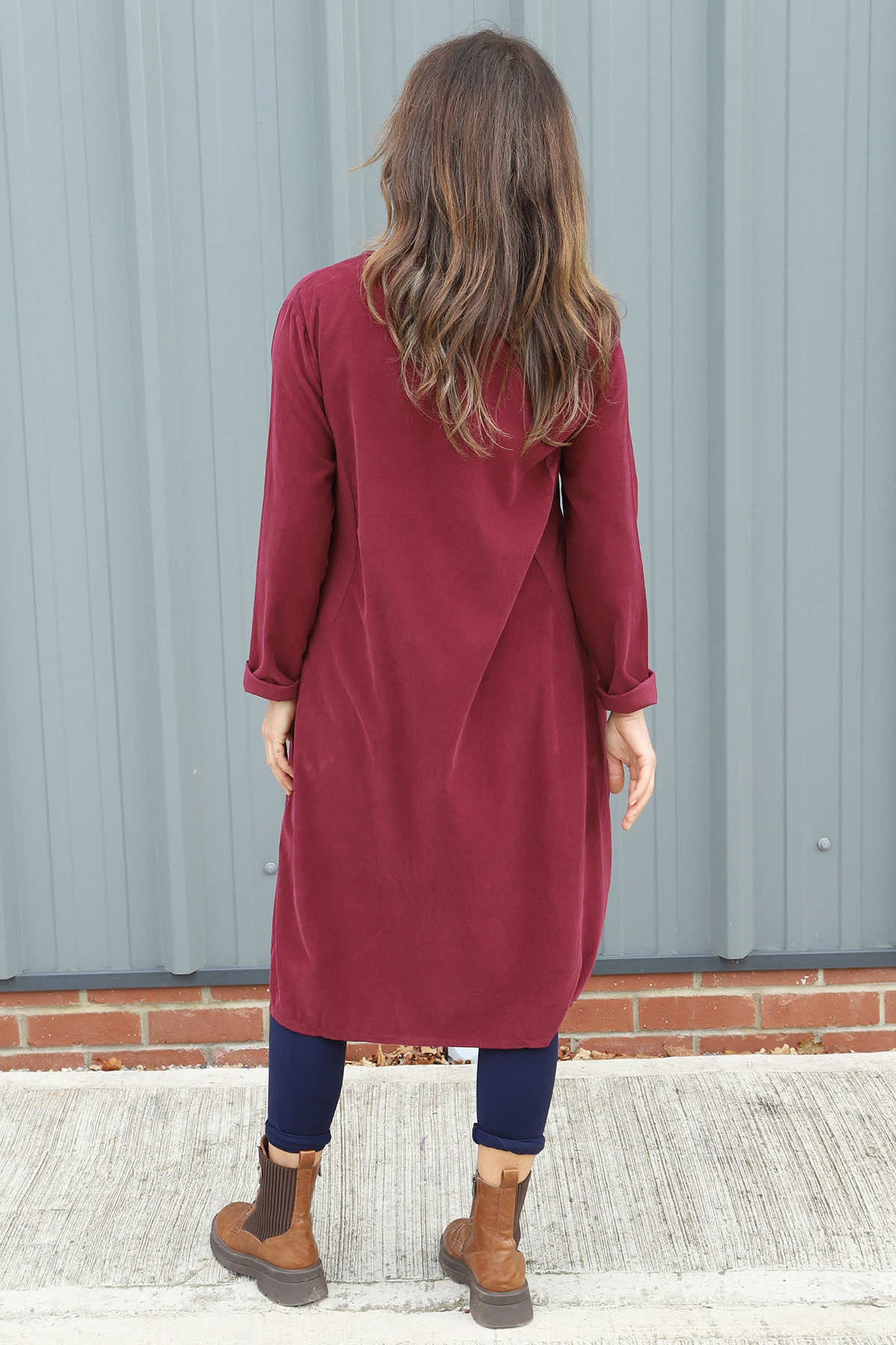 Kiana Needlecord Dress Wine