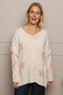 Valerie Botanical Knitted Jumper Stone
