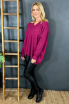 Charee V-Neck Jumper Berry