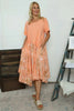 Tullia Botanical Print Cotton Dress Orange