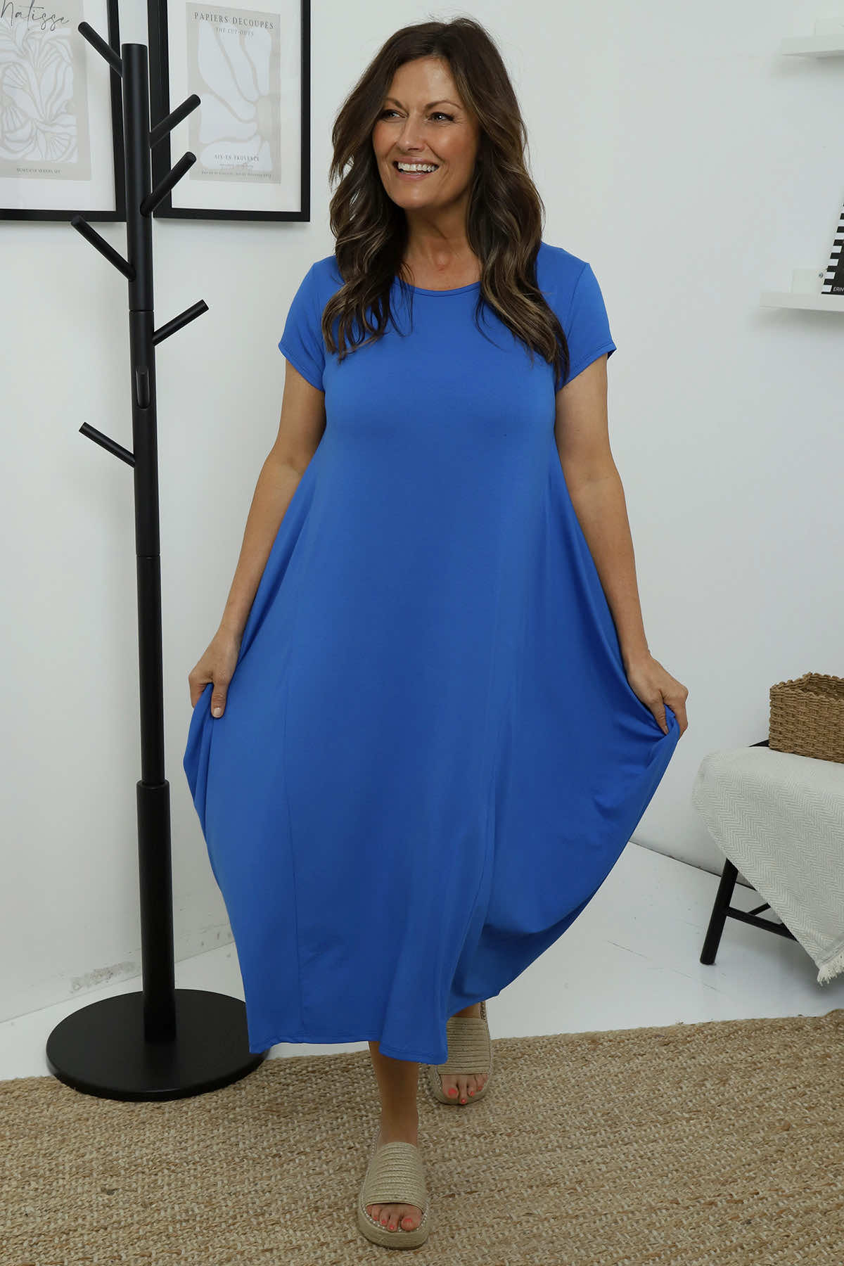 Sariah Short Sleeve Dress Cobalt