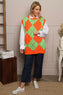 Theresa Argyle Knitted Vest Orange