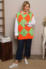 Theresa Argyle Knitted Vest Orange