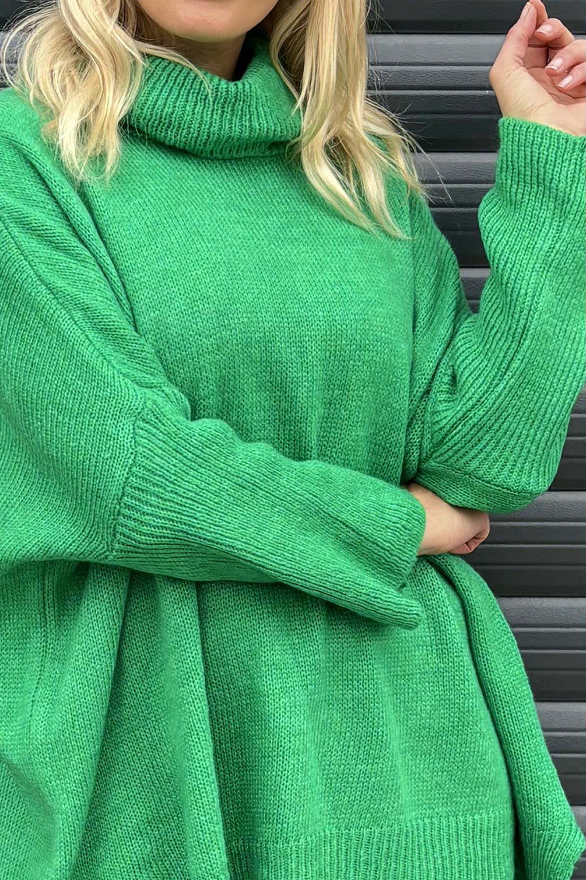 Rachel Polo Neck Knitted Jumper Emerald