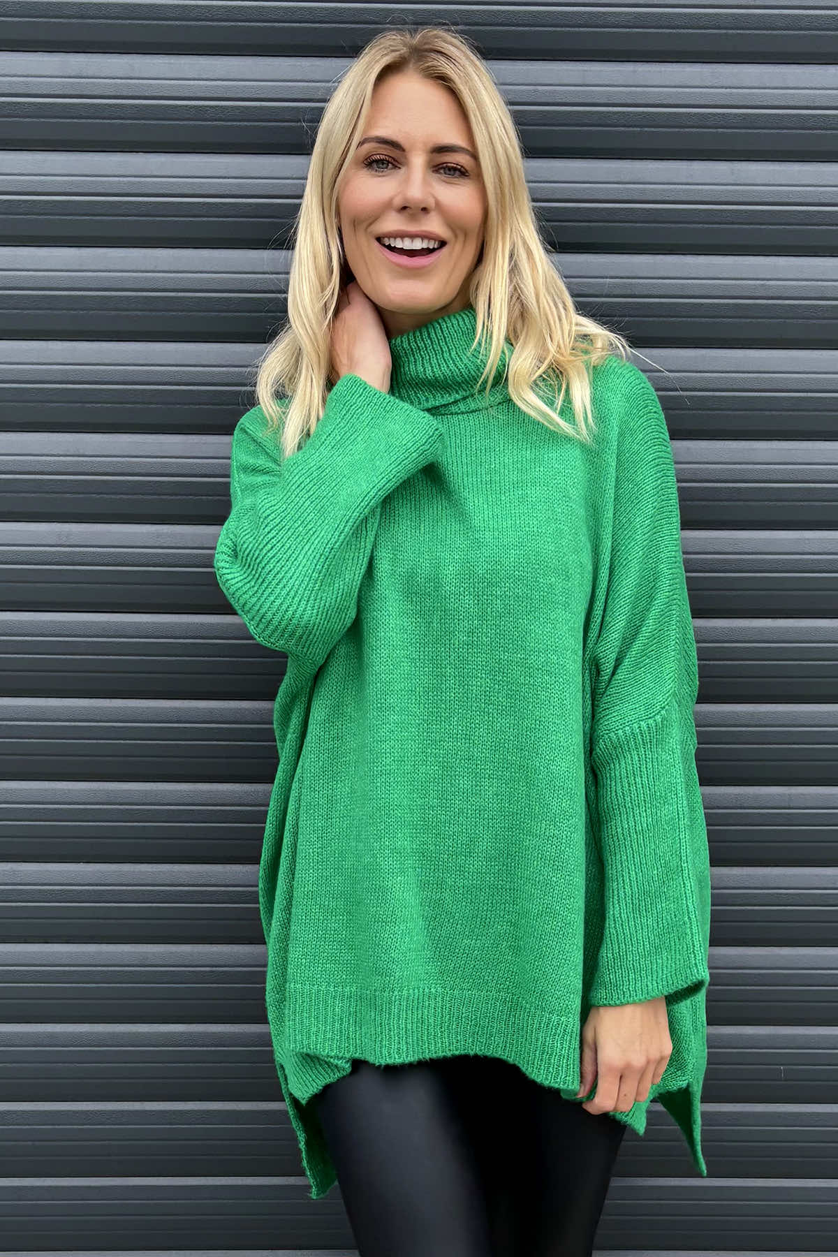 Rachel Polo Neck Knitted Jumper Emerald